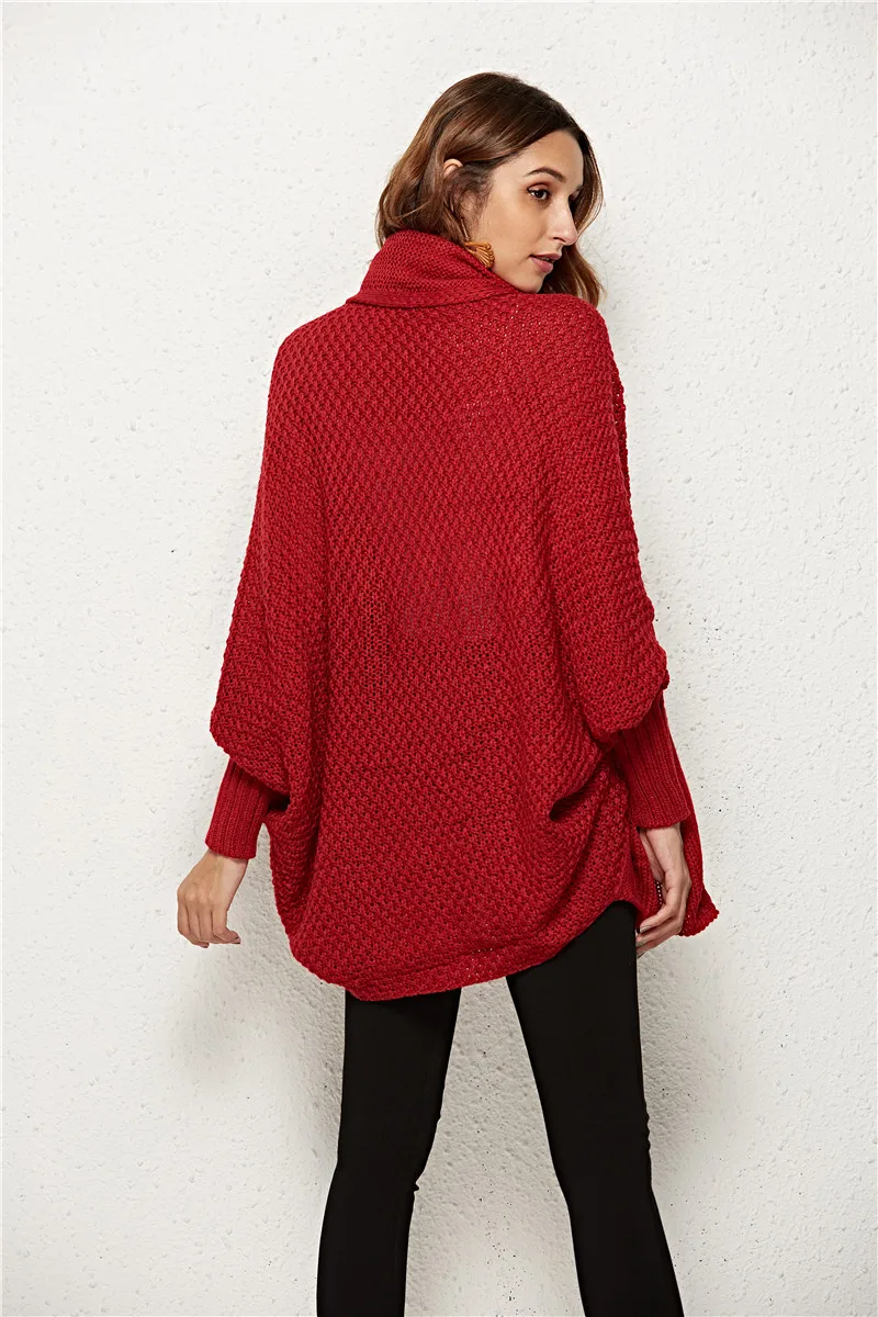 New Fashion Cardigans Women 2019Autumn Winter Warm Knitted Batwing Sleeve Loose Long Knitted Sweater Coat Female Casual Cardigan