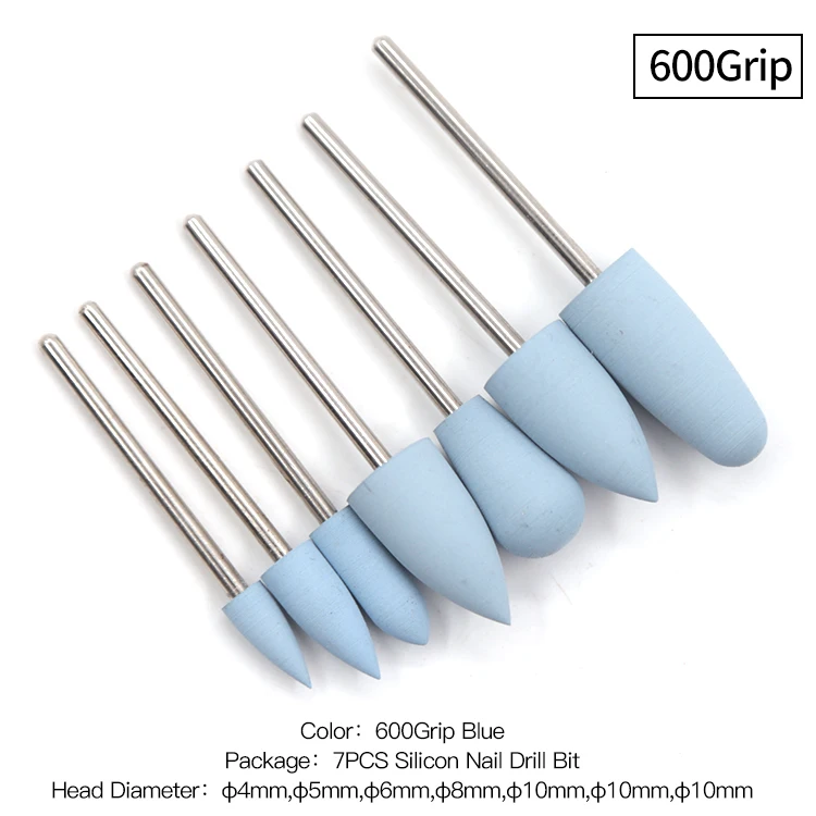 7PCS Silicon Nail Drill Bit Rotary Burr Cutters for Manicure Machine for Manicure Nail Drill Cutter for Nail Cutter for Pedicure - Цвет: AN-SET104