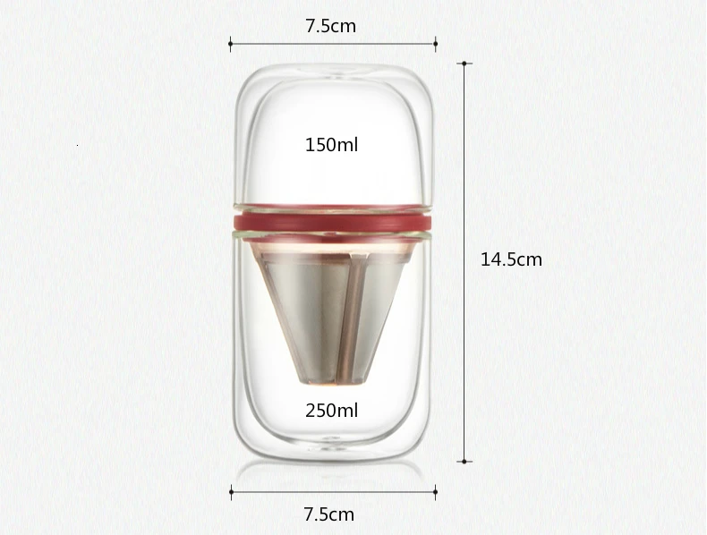 Bodum портативный дорожный бизнес стеклянный кофе капсульный набор кофейник с воронкой чайник кофе капельный фильтр для чайника Pot Capsula Nespresso