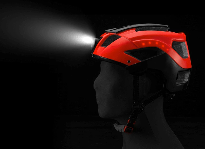 ROCKBROS Bike Headlamp Cycling Helmet Integrally-molded Bicycle Light Helmet Sports Safety MTB Bike Cap Helmet For Men Women