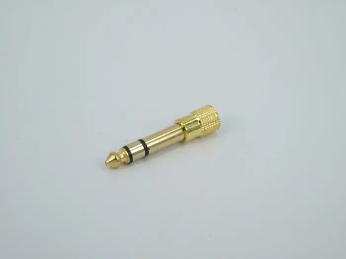 100pcs 3 5mm Socket to 6 5mm Jack Plug Audio Stereo Adaptor Gold Premium Quality 6 5mm 1 4 inch Headphone Adapter