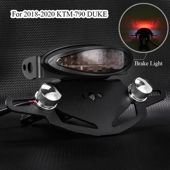 

Motorcycle License Plate Holder for 2018 2019 2020 KTM 790 Duke Tail Stop Brake Running Light Duke790 Tidy Fender Eliminator