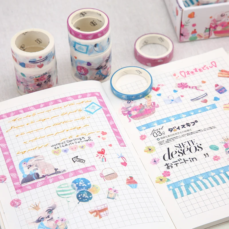 10 шт./компл. декоративные Kawaii набор декоративного скотча Васи морем и лесом серии японский Бумага наклейки японская Канцелярия Скрапбукинг постав