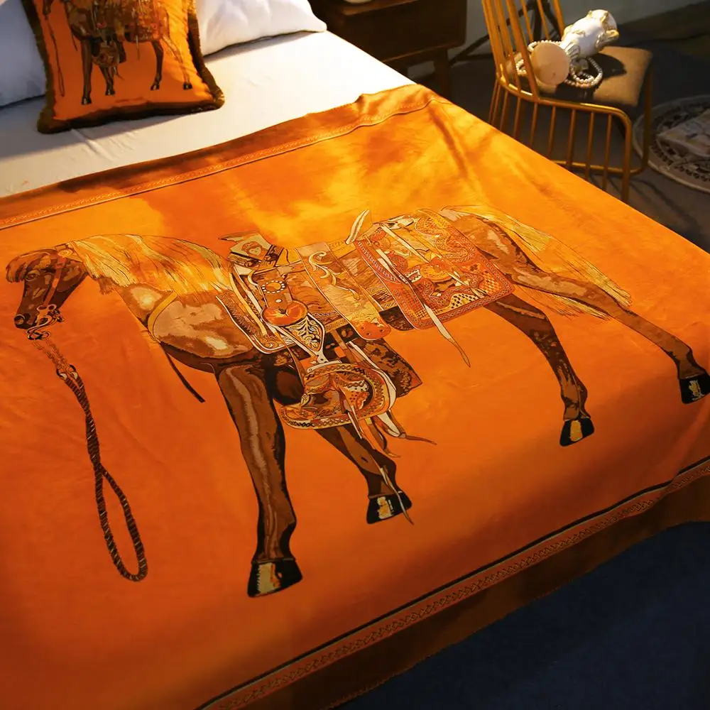 FrenchItalyBlanketJacquardSoftEuropeanDesignDurableEurope