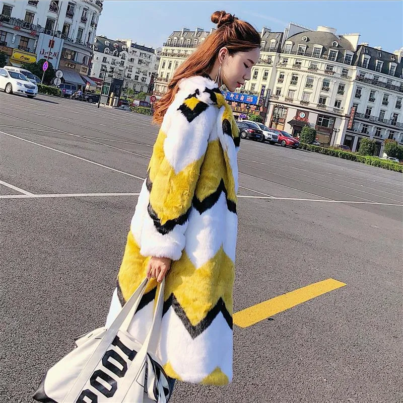 Модное теплое пальто, сочетающееся с цветом, новинка, меховое пальто, плюшевое, толстое, длинное, зимнее, свободное, большой размер, пальто для женщин