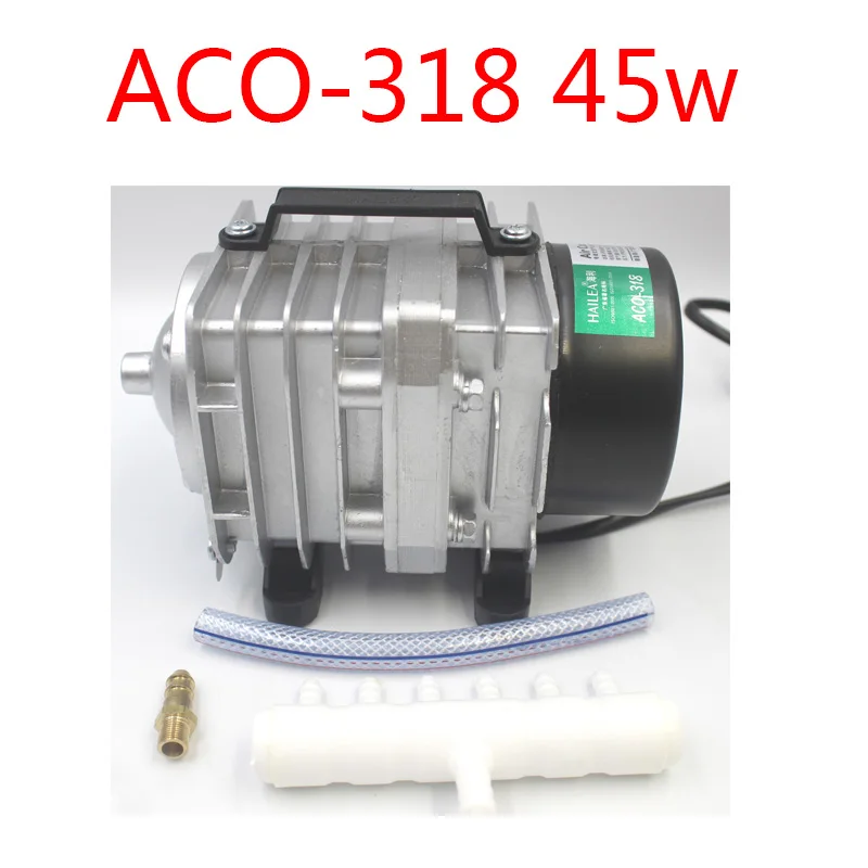 ACO-318 45W Hailea ACO 208 308 318 кислородный насос высокой мощности AC Электромагнитный воздушный насос пруд с рыбой кислородный насос компрессор - Цвет: ACO-318 45W