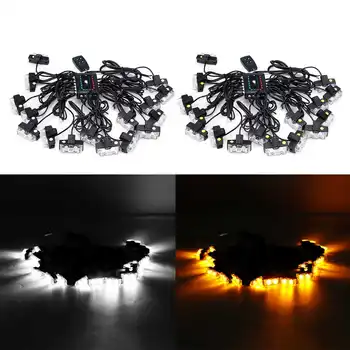 

Remote control for Police Light strobe Flasher warning light 32 LED Car Truck Emergency Day Running Flash Led strobe light 16PCS