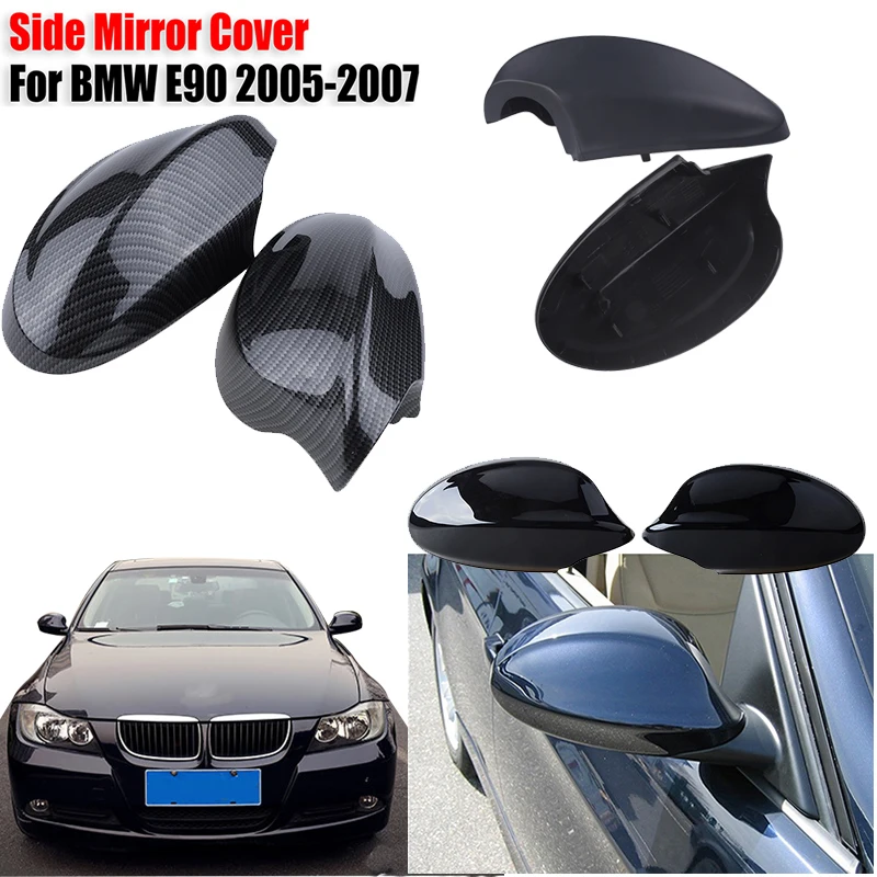Rearview Mirror Cover Wing Mirror Cap Fit For BMW 3 Series E90 E91 E92