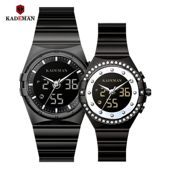 

Kademan Genuine Luxury Brand Steel watch men women couple quartz watches slim stylish table waterproof K9079