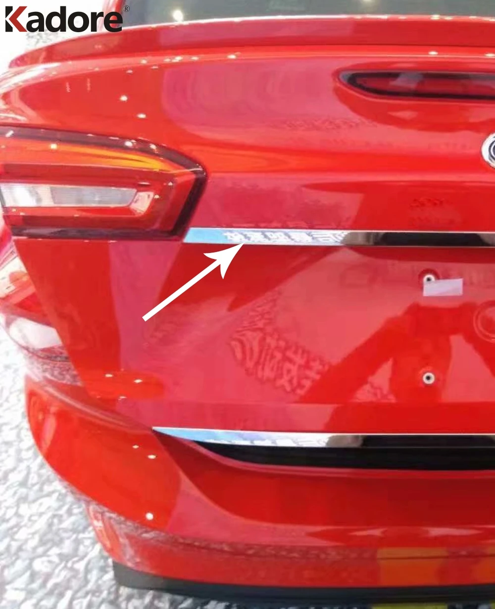 Для Ford Focus 2019 2020 седан крышка багажника из нержавеющей стали Накладка молдинговая