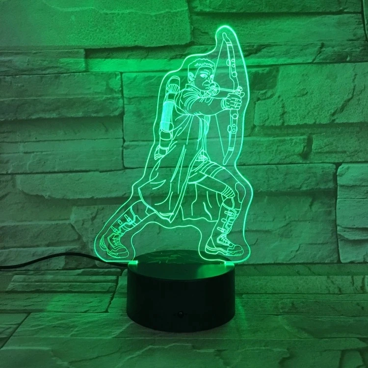 Archer Freeman 7 цветов лампа 3d Визуальный светодиодный ночник для детей сенсорный Usb Настольный Lampara Lampe детский ночник для сна