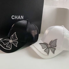 Women Hats Baseball Cap Ponytail Hats for Women Fashion Outdoor Sport Baseball Caps Butterfly Rhinestone Sun Hat Designer Hat