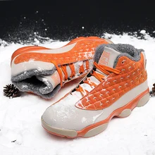 Зимняя обувь на меху для баскетбола; мужские зимние ботинки; женские мужские кроссовки; Zapatos De Hombre; большие размеры 46; zapatos hombre