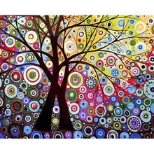 

DIY PBN paint by numbers Abstract Tree canvas painting frames diy painting by numbers kits for moden wall art home decoration