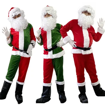 

Durable Santa Claus Costume Set For Men Christmas Party Outfit Cosplay Dress Holiday Cosplay Decoration TP899