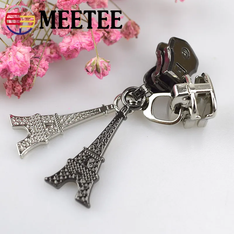 10 шт. Meetee 3 #5 # башня на молнии ползунок съемник головка для металла смола молния