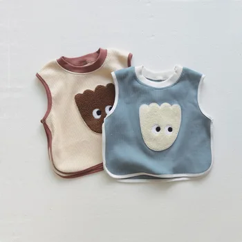 

New Born Baby Boys Sleeveless Vest 2020 Spring Autumn Toddler Girls Tops Knitted Cotton Cartoon Clothes Enfant Winter Vests 0-3T