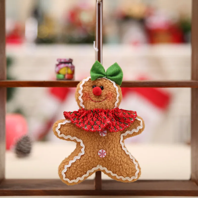 Пряник человек Рождественский кулон украшение для печенья Кукла Плюшевая Рождественская елка украшение Рождественская елка - Цвет: woman