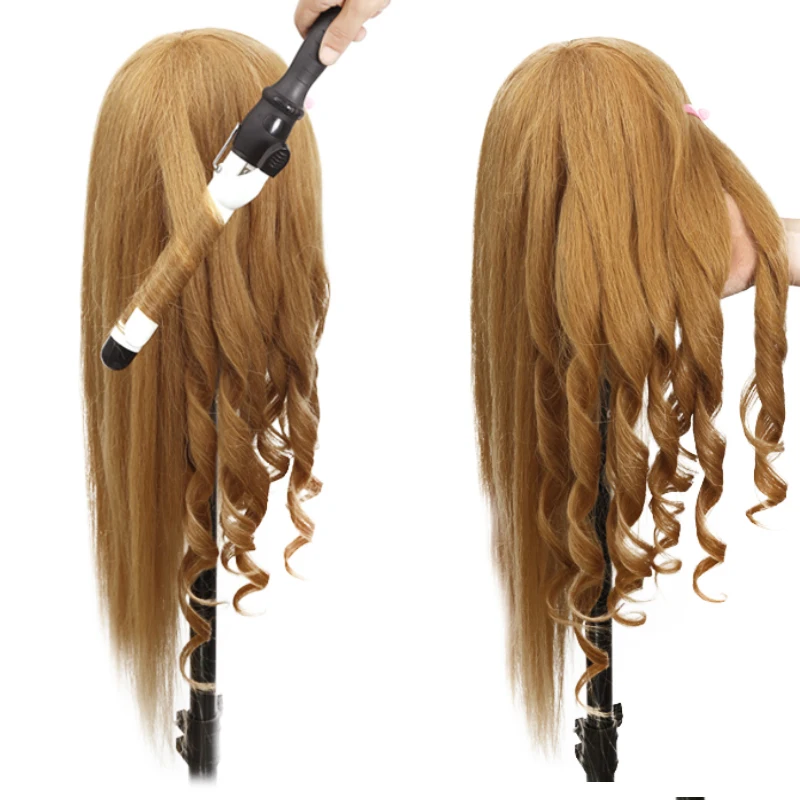  Pro head mannequin dummy 85% natural human Hair head Mannequin head with hair teaching head dummy - 4000385036222
