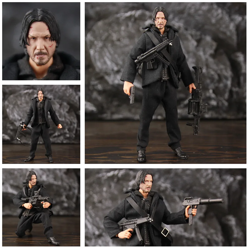 Экшн-фигурка John Wick 6 дюймов профессиональная одежда убийцы черный костюм 1:12 1/12