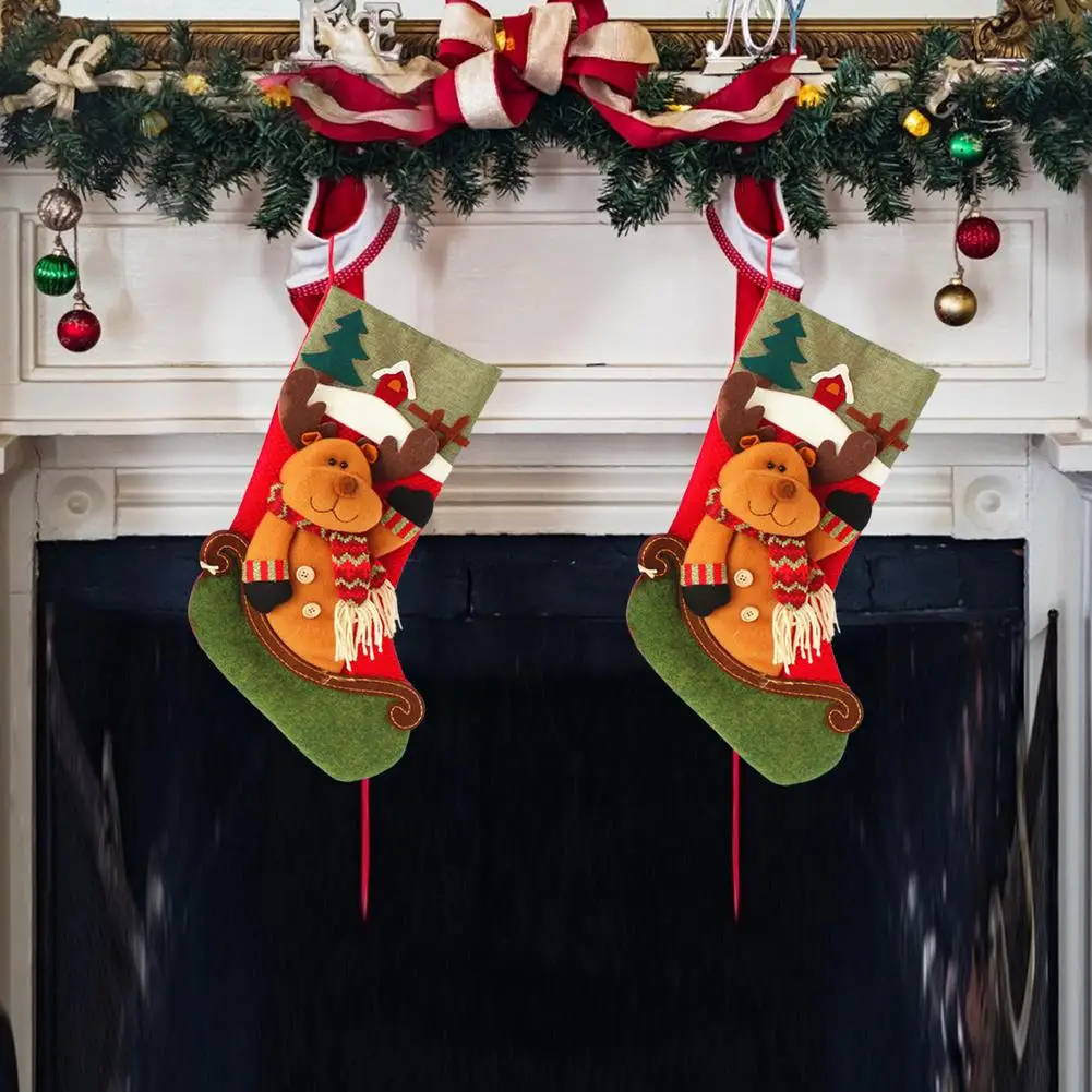 4 pezzi di caramelle natalizie fai da te artigianato in feltro per bambini Babbo Natale alce pupazzo di neve bambini set da cucito decorazione della tavola per feste regali di natale 