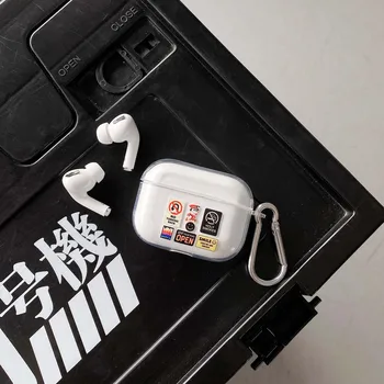 Klarer Retro-Label Kopfhörer Fall für AirPods Pro 3 Drahtlose Bluetooth Ladebox - Weiche Silikonabdeckung