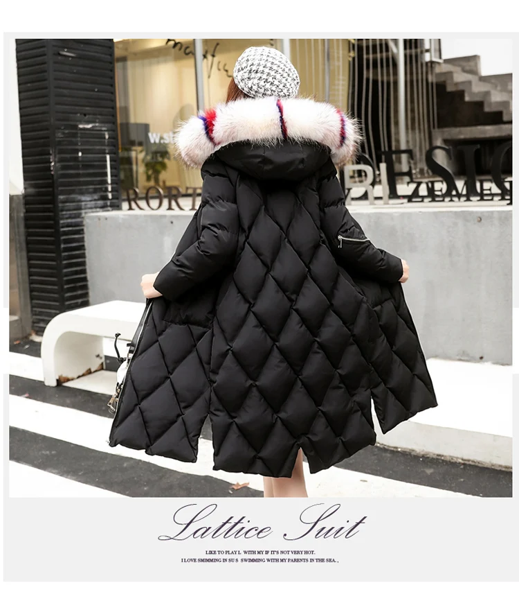 Cotton Coat Women's Mid-length Winter New Style Korean-style INS down Coat Dongdaemun down Feather Cotton-padded Clothes Co