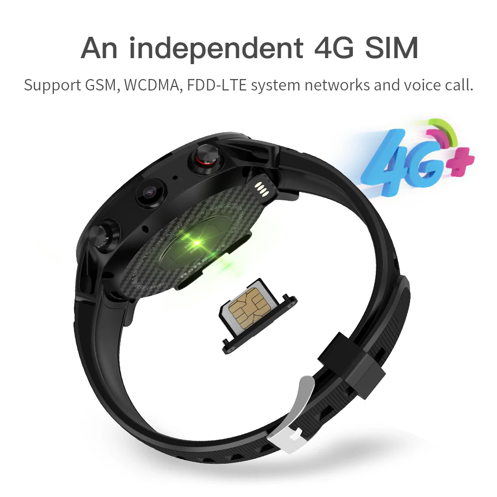 

H8 Android Smart Watch Support 4G Sim Card Camera Wifi BT GPS Heart Rate Monitor Sports Pedometer Android 7.1 System Watch Phone