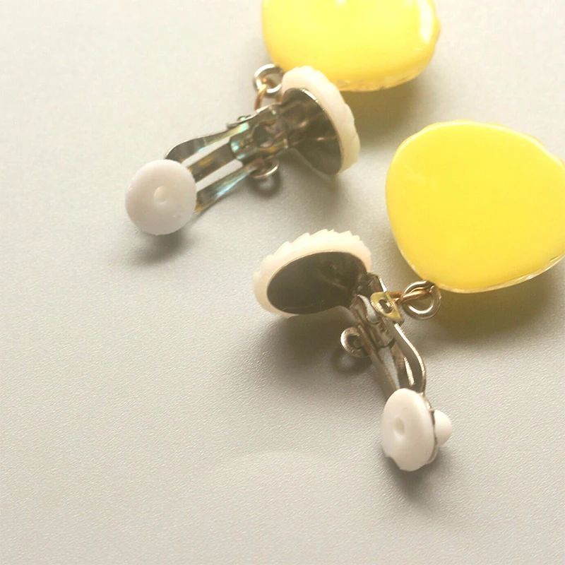 Cute Korean No Pierced Clip on Earrings with Shell Mermaid Scales Designs for Women Girls Kids Play Earrings Jewelry Accessories with ear clip earrings clip earrings ear clip ear accessories