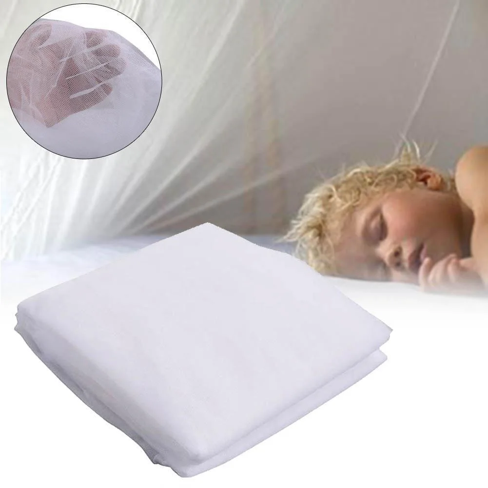 Polyester Home Mosquito Net Decoration 4 Corner Netting Canopy Dustproof White Queen King Post Bed Full Size Curtain Bedding