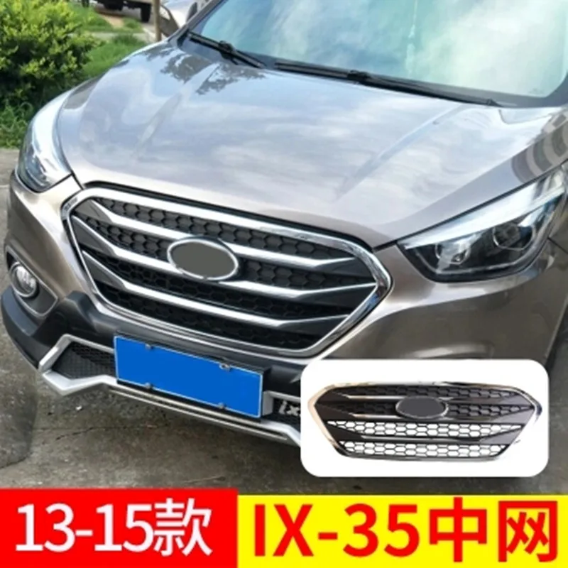 Для Hyundai ix35 2013 2015 высокое качество ABS Хромированная передняя решетка