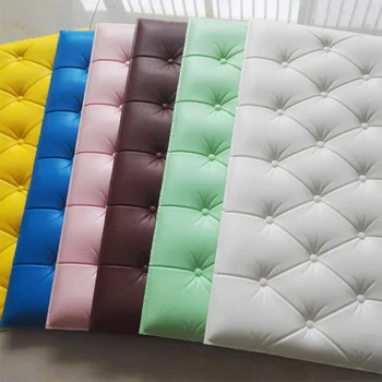 

Wallpaper self-adhesive 3d three-dimensional wall stickers wallpaper foam board imitation soft package anti-collision wall stick