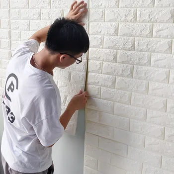

3D Stereo Wall Stickers Waterproof Moisture Proof Mildew Foam Wallpaper Self-adhesive Decorative Ceiling Stickers