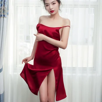

Sexy Women Nightdress Back Cross Nightwear Ladies Fashion Casual Wear Home Sleepwear