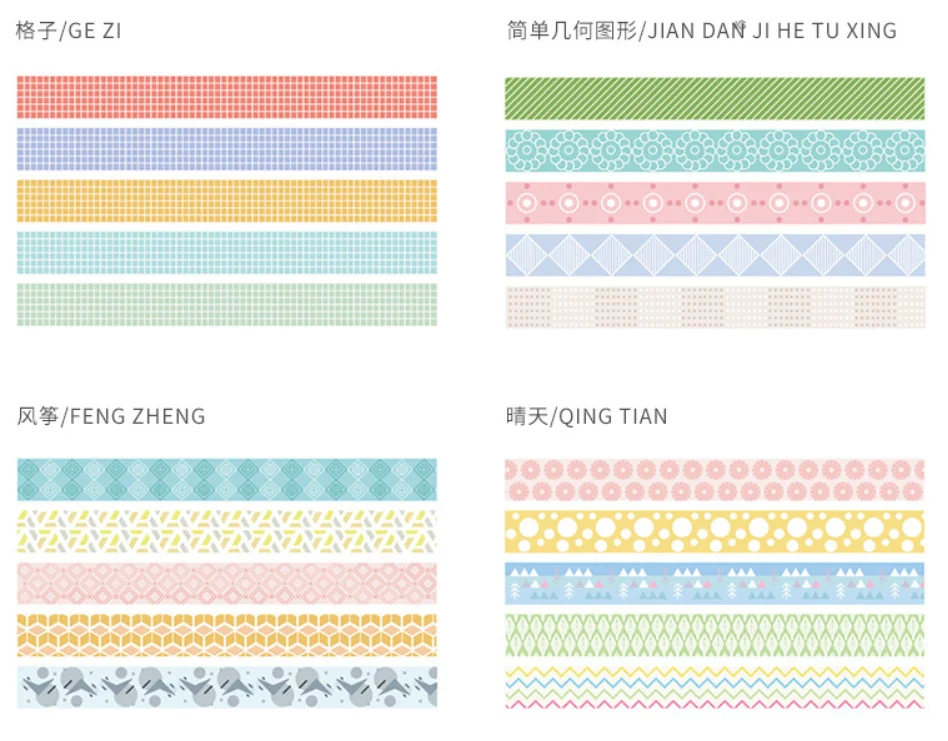 5 шт. Смешанные 10 мм* 3 м набор декоративного скотча Васи декоративная бумага маскирующая лента kawaii Наклейки Скрапбукинг Канцелярские товары школьные Письма diy