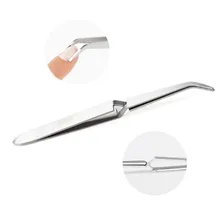 Manicure Stainless Steel Elbow Shaping Clamp Crystal Nail Phototherapy Extension Setting Tool Nail Silver Elbow Clip