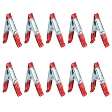 10pcs/lot Insulated Crocodile Clips Plastic Handle Cable Lead Testing Metal Alligator Clips Clamps 2inches Length