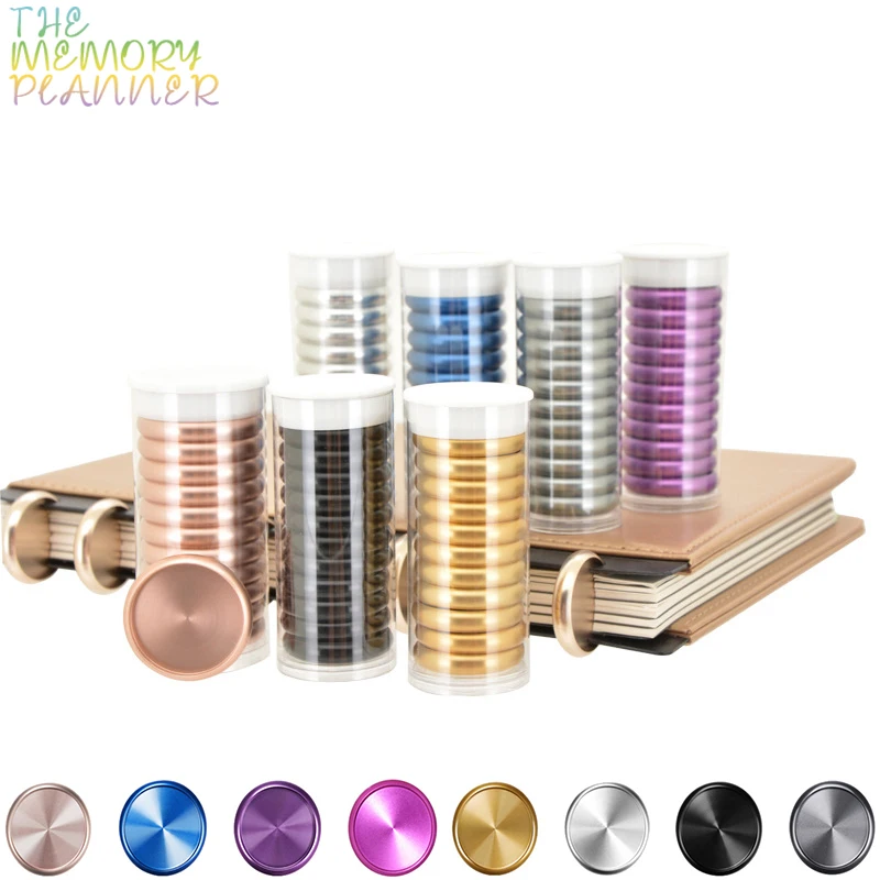 

11pcs 32mm Metal Ring Binder Mushroom Hole Loose-leaf Rings Notebook Accessories Binding Ring Metal Disc Binding Planner Rings