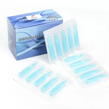 

50Pcs/Box Blue Disposable Tattoo Needle Tips Sterilized Tattoo Nozzle Tips Round Flat Diamond Liner Shader For Tattoo Body Art