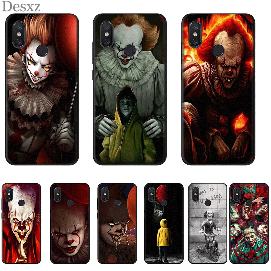  Phone Case Soft black for Xiaomi Redmi K30 Poco x2 4A 4X 5 5A Plus 6 6A Pro 7 7A 8A S2 Go K20 Cover Clown horror | Мобильные