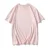 Summer Oversize T-shirt Pink Solid Color Women Casual T-shirts White