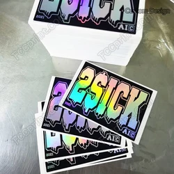 Autocollant holographique en coquille d'œuf, difficile à enlever, se détache du reste avec quelque chose qui change de couleur 