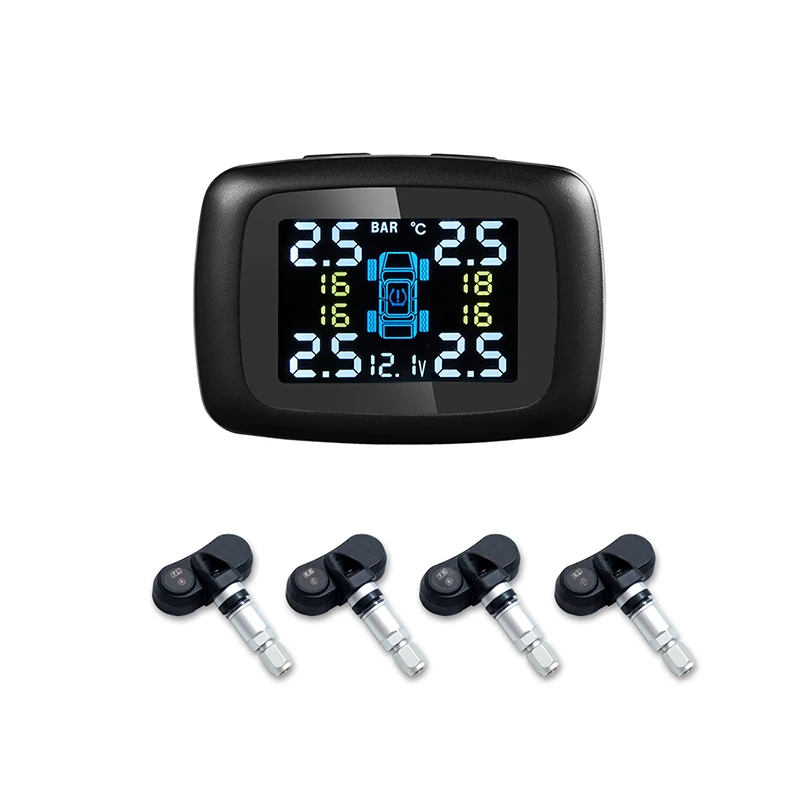 KAJARN TPMS Автомобильная сигнализация Система контроля давления в шинах ЖК-дисплей цветной дисплей Система s порт зарядка сигарета датчик давления в шинах - Тип: Internal TPMS