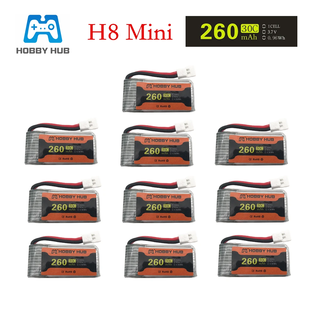Батарея для JJRC H8 батарея 3,7 в 260 мАч Lipo батарея для H8 JJRC H8 Мини RC Квадрокоптер Дрон часть JJRC батарея