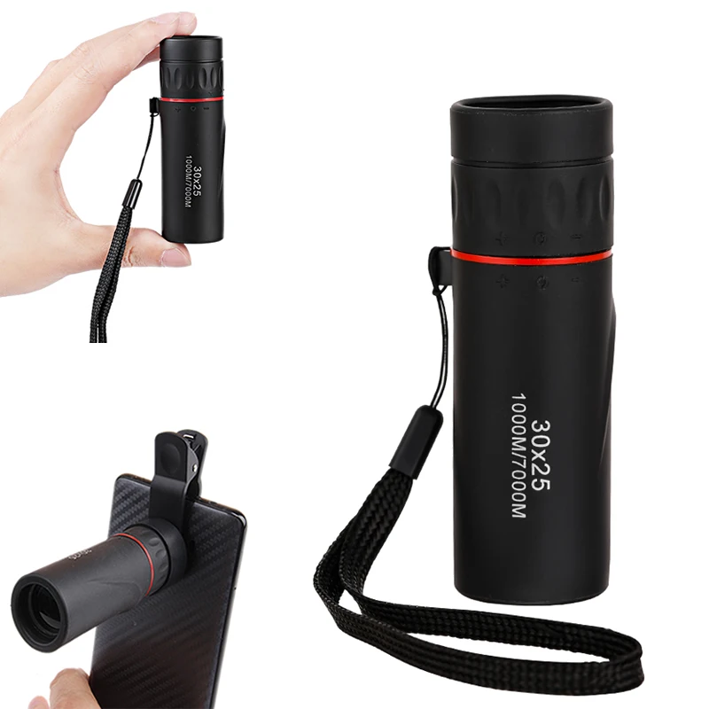 Outdoor Portable Monocular Telescope Long Range HD 30x25 Optical Focus Mini Pocket FMC View of Hunting Travel | Инструменты