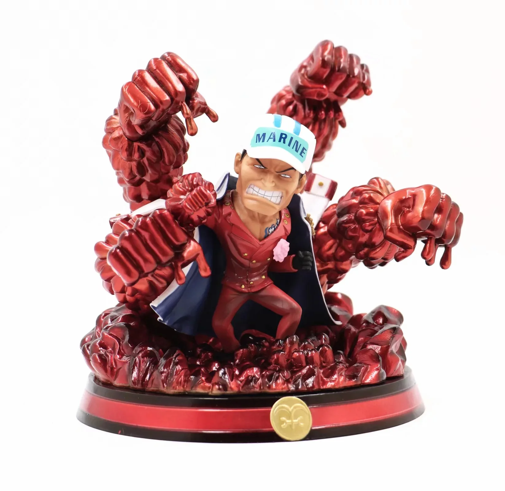 

One Piece BBT Meteor Volcano Red Dog Navy Three Generals Magma Fruit Ability Boxed Garage Kit
