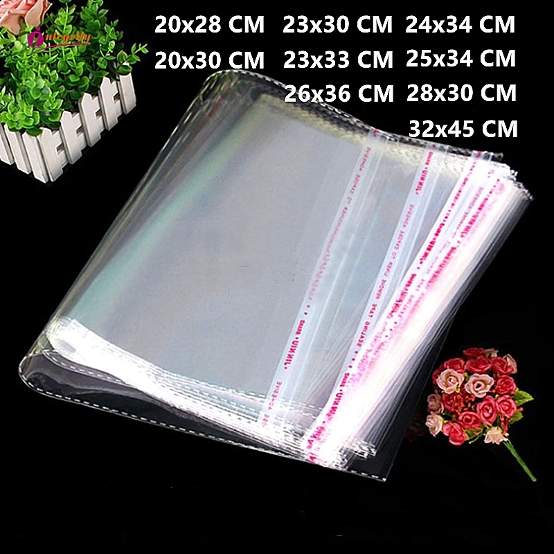 INTEGRITY 120~250pcs various Large sizes Opp poly Candy Cookie Packing Resealable Packaging bags Clear Self Adhesive Plastic bag | Дом и сад