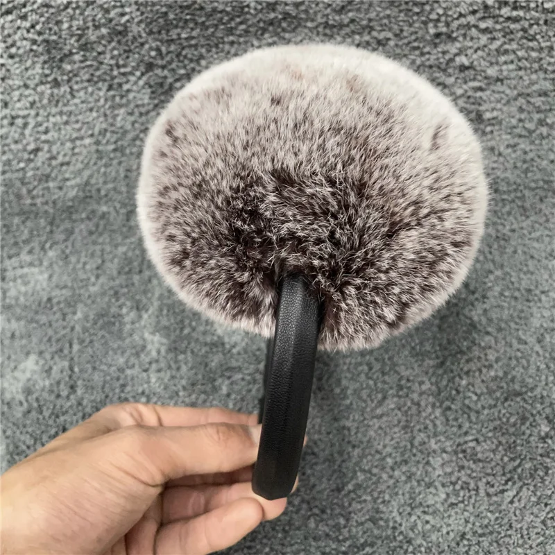 Natural 100% Rex Rabbit Fur Earmuff Women's Autumn and Winter Warm Earmuffs Ear Cover Ear Warmer Muffs Winter warm earmuffs fur earmuffs