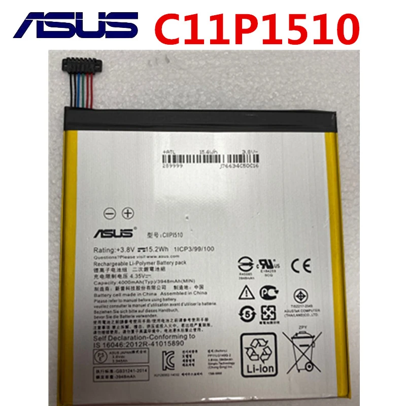 Original Asus C11p1510 Tablet Battery For Asus Zenpad S 8 0 Z580ca 4000mah Mobile Phone Batteries Aliexpress