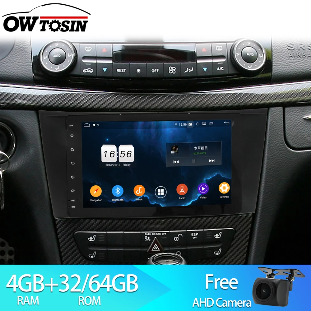 Owtosin Full Touch Screen Car Radio Multimedia Android 9 0 Navigation Gps For Mercedes Benz E Class W211 Clk W209 W463 Cls W219 Car Multimedia Player Aliexpress